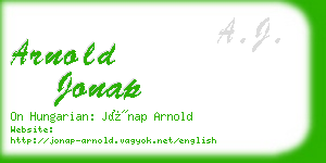arnold jonap business card